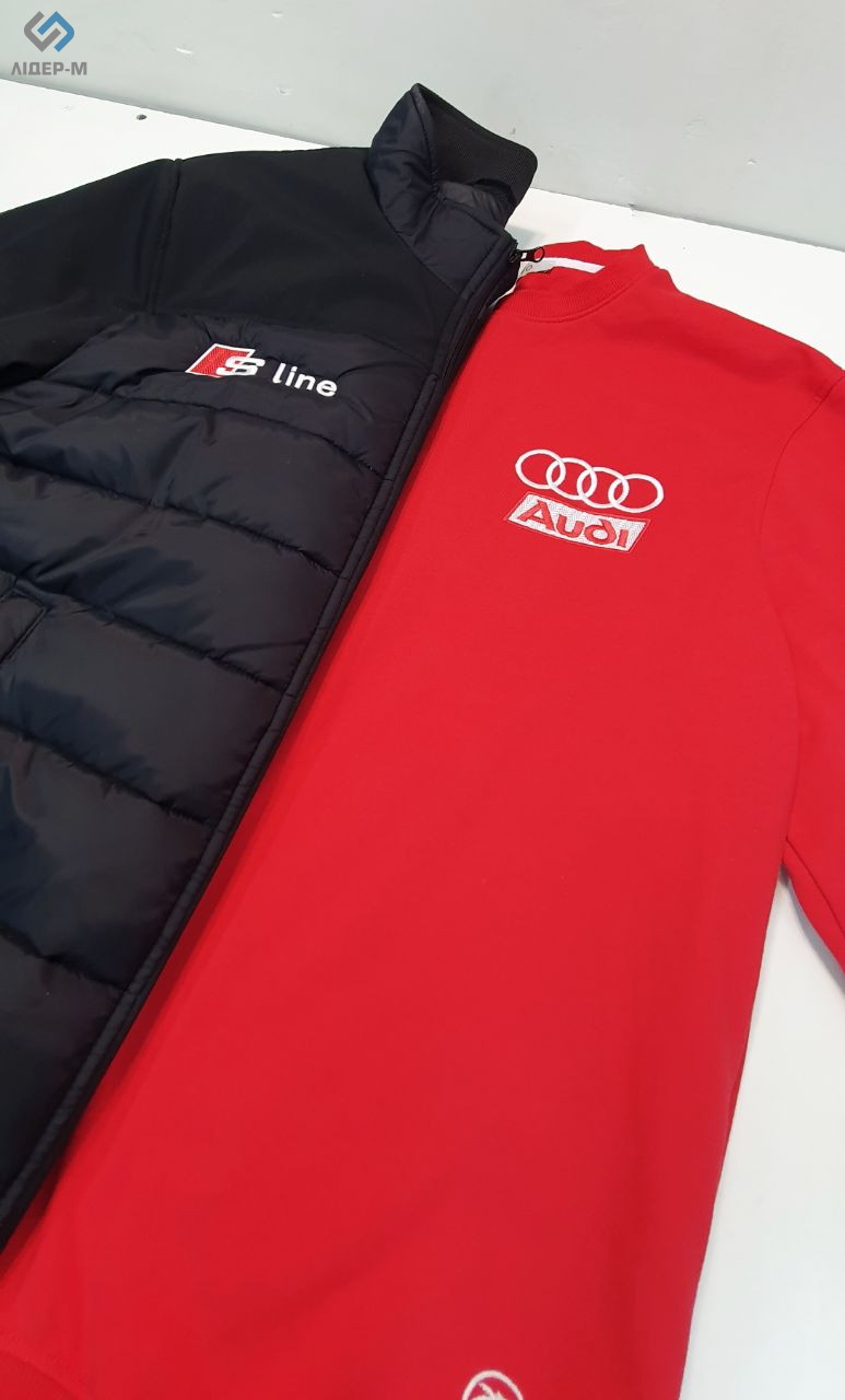 Нанесення логотипу Audi на куртку та світшот зображення 2