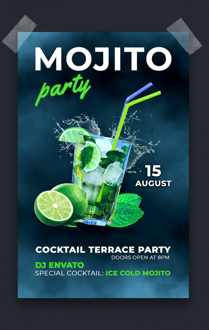 Банер для вечірки Mojito party зображення 1