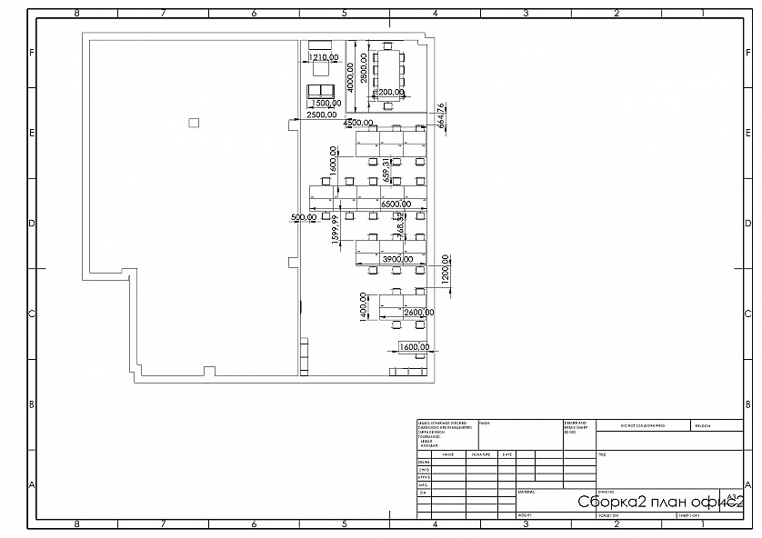 план розташування меблів в офісі, проектування меблів зображення 4
