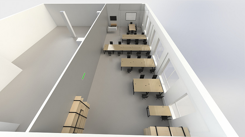 план розташування меблів в офісі, проектування меблів зображення 2