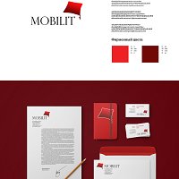 Логотип и фирменный стиль для мебельного салона «Mobilit»