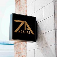 Разработка логотипа "7A Hostal"