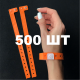 Виниловый контрольный браслет на руку с логотипом (Оранжевый) - 500 шт зображення 1