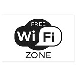 Наліпка інформаційна Wi-FI, Free Wi-FI zone